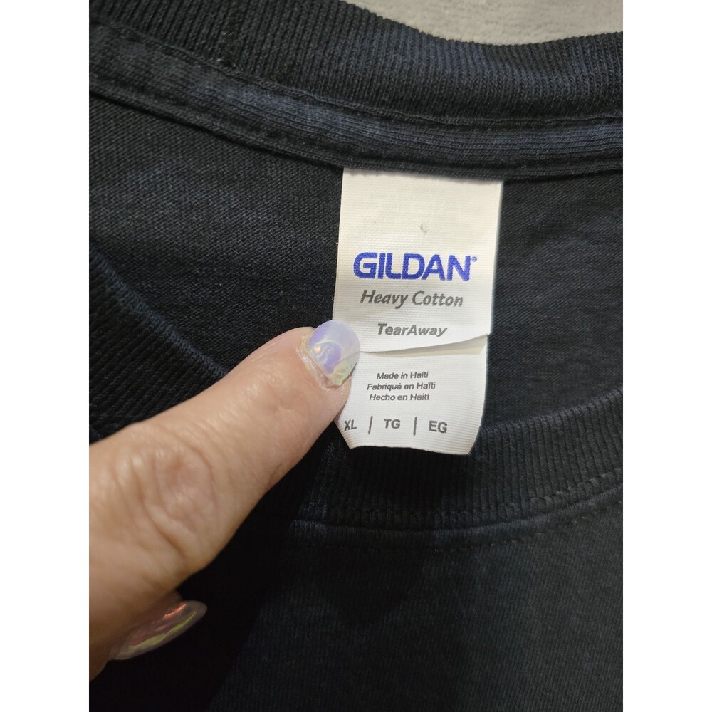 Geico Gecko Lizard Color Block Black Gildan XL T Shirt 100% Cotton Short Sleeve - Picture 3 of 6